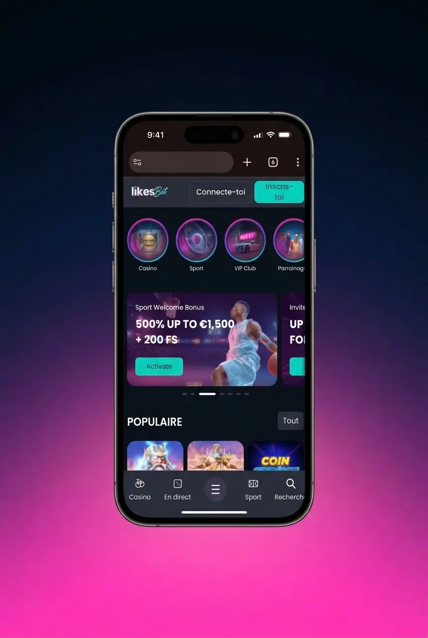 Installation PWA LikesBet sur Android sans APK via navigateur mobile écran d'accueil